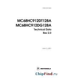 Datasheet M68EVB912DG128 manufacturer Motorola